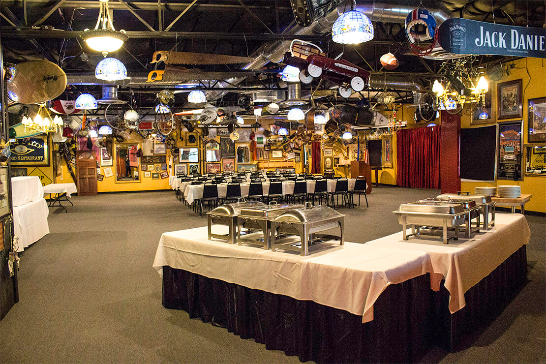 Full bar, patio & banquet rooms.